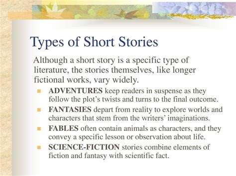 types of short story|Short Story .